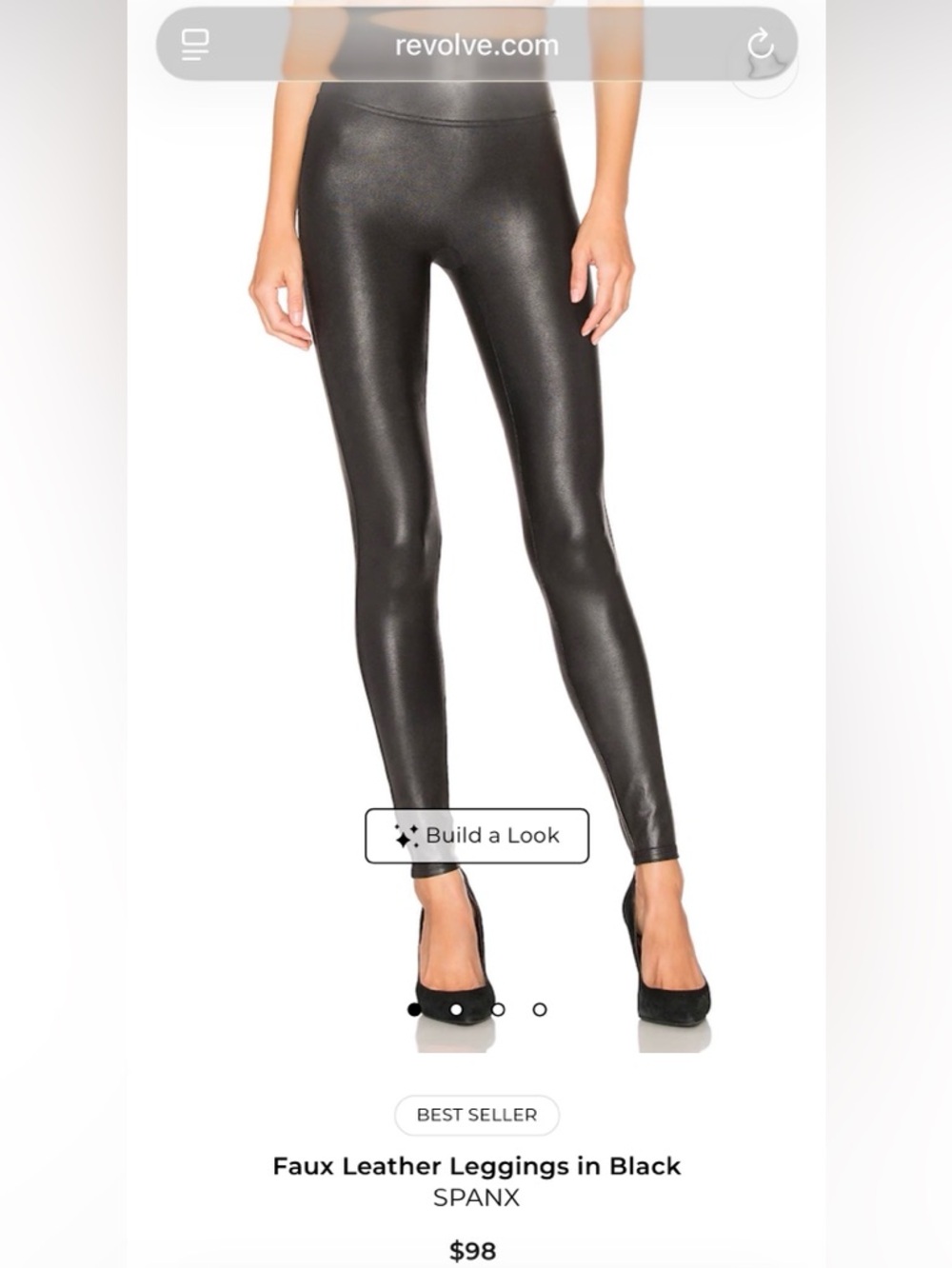 SPANX Faux Leather Leggings in Black